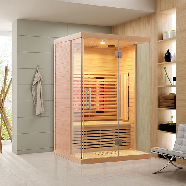 SAUNA EVOLUTION®  Indoor Low EMF Sauna with Front Glass Far Infrared 05
