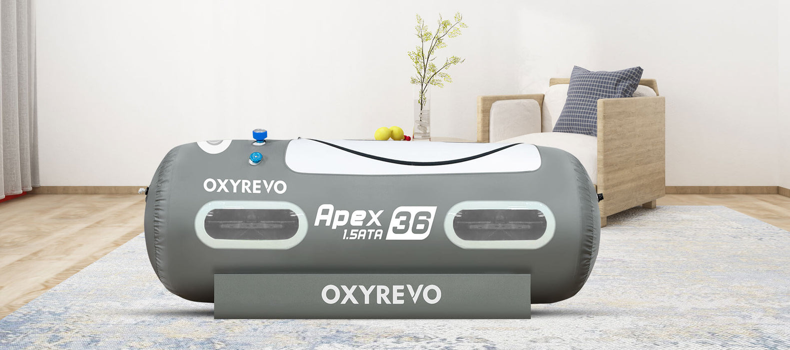 OxyRevo Apex36 Soft Hyperbaric Chamber 1.5 ATA | Wide 36-Inch