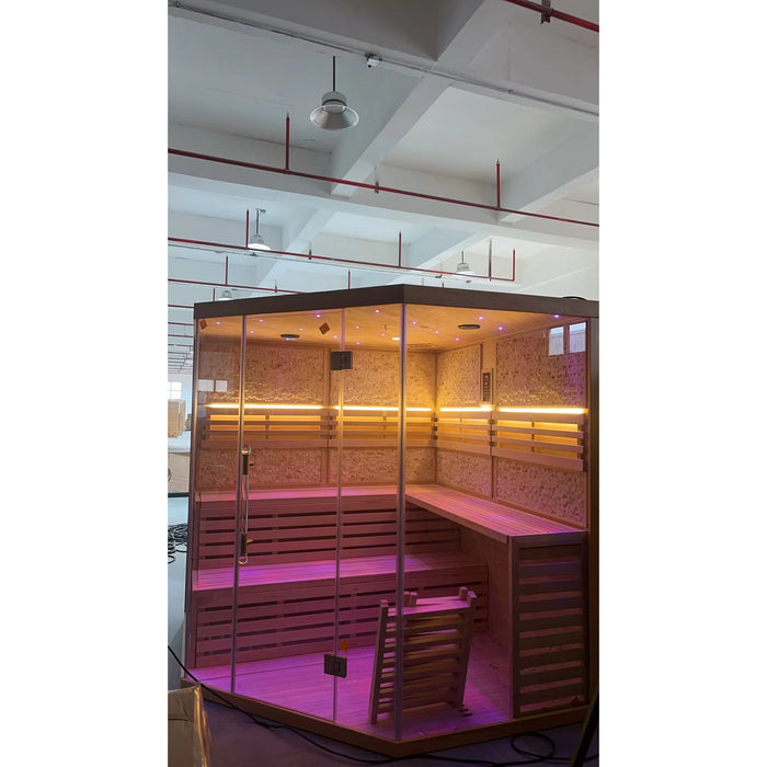 SAUNA EVOLUTION®  Indoor Finland Luxury Traditional Steam Sauna Room Glass 11