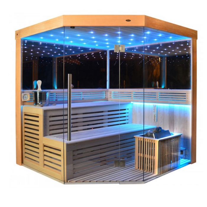 SAUNA EVOLUTION® Indoor New Exclusive Mirror Steam Sauna Glass 13