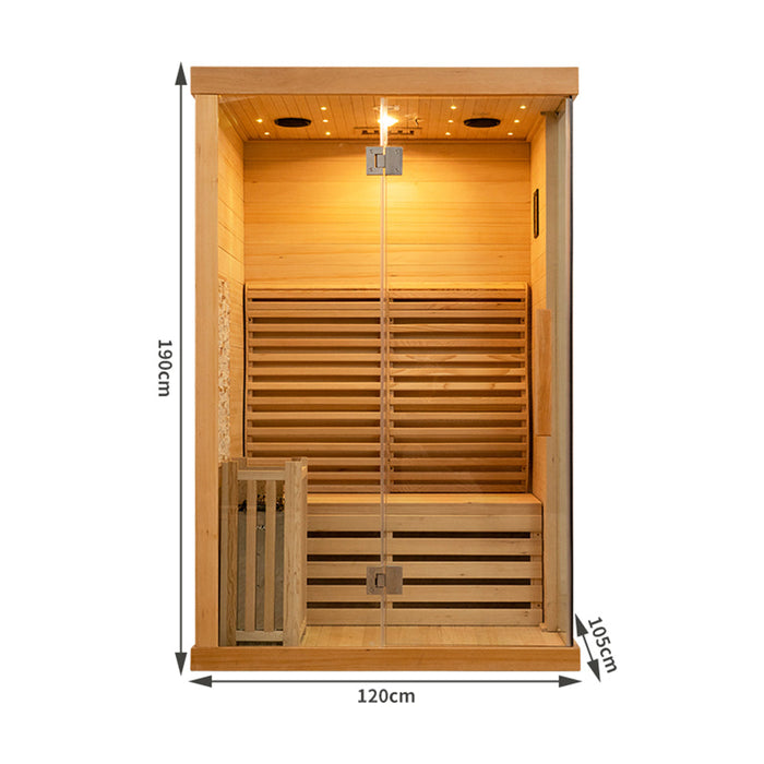 SAUNA EVOLUTION® Commercial Finnish Bath Home Sauna Indoor Steam Room Glass 03
