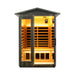 Thermora Riva Premium 2 - Person Black Carbonized Walnut Low EMF Far Infrared Outdoor Sauna With Bluetooth Audio And LED Lighting (SAK16850) - Elite Recovery Wellness