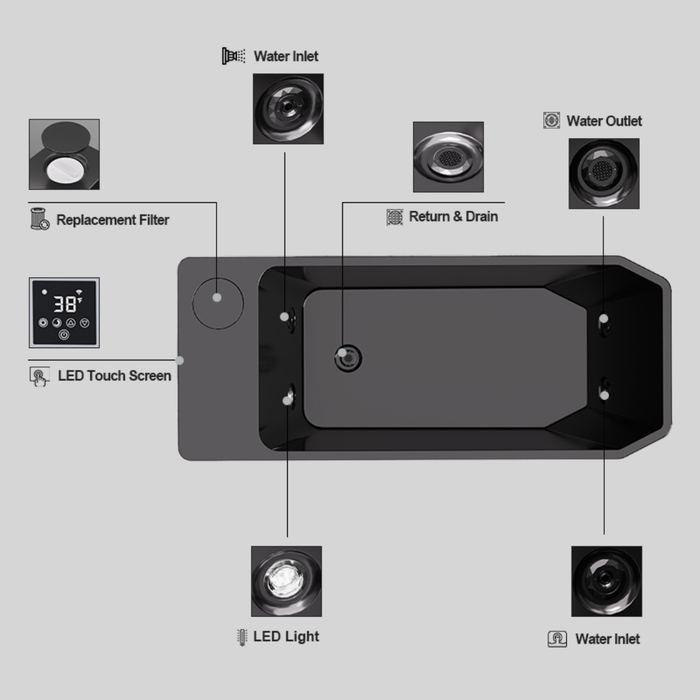 All-In-One Cold Plunge-Black