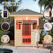 Thermora Zurich 3 - Person Low EMF Spruce Wood Outdoor Infrared Sauna With Bluetooth Speakers And LED Lights (SAK59047) - Elite Recovery Wellness