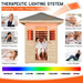 Thermora Zurich 3 - Person Low EMF Spruce Wood Outdoor Infrared Sauna With Bluetooth Speakers And LED Lights (SAK59047) - Elite Recovery Wellness