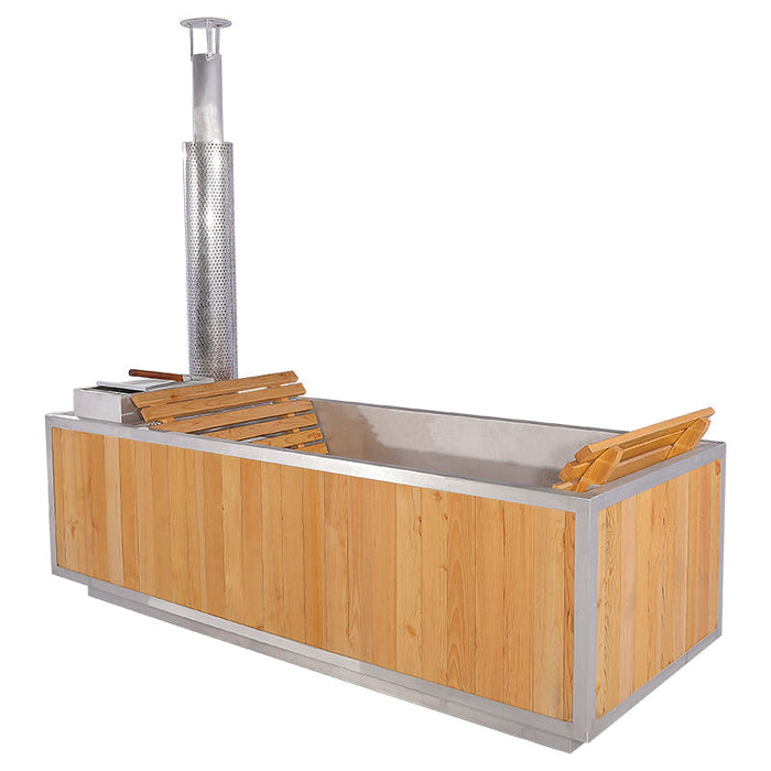 SAUNA EVOLUTION® Outdoor Red Cedar Wooden Hot Tub