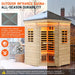 Thermora Monaco 4 - Person Low EMF Spruce Wood Outdoor Infrared Sauna With Bluetooth Speakers And LED Lights (SAK16270) - Elite Recovery Wellness