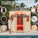 Thermora Monaco 4 - Person Low EMF Spruce Wood Outdoor Infrared Sauna With Bluetooth Speakers And LED Lights (SAK16270) - Elite Recovery Wellness
