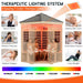 Thermora Monaco 4 - Person Low EMF Spruce Wood Outdoor Infrared Sauna With Bluetooth Speakers And LED Lights (SAK16270) - Elite Recovery Wellness