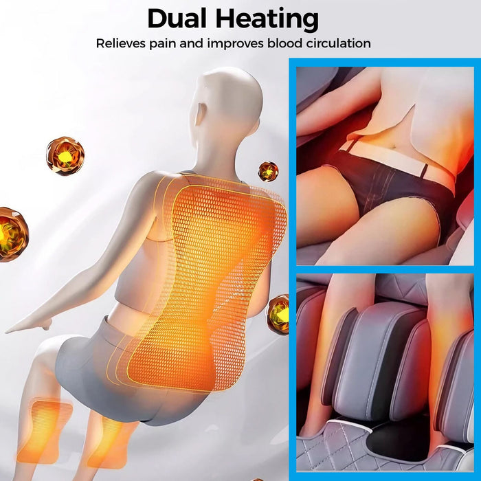 WANKO Serene Zero Gravity Full Body Massage Chair — Foot Rollers & Heat Therapy