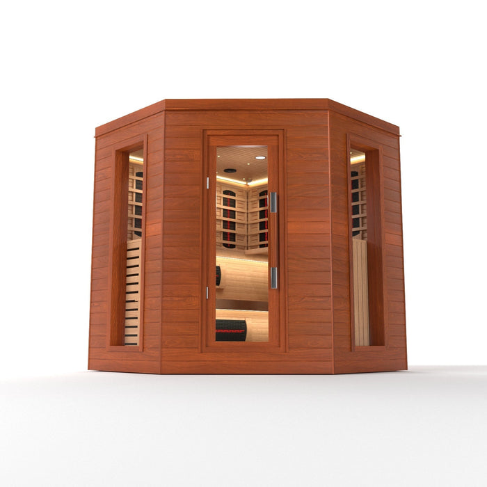 SAUNA EVOLUTION® Indoor Luxury Cabin Corner Sauna Luna - 1