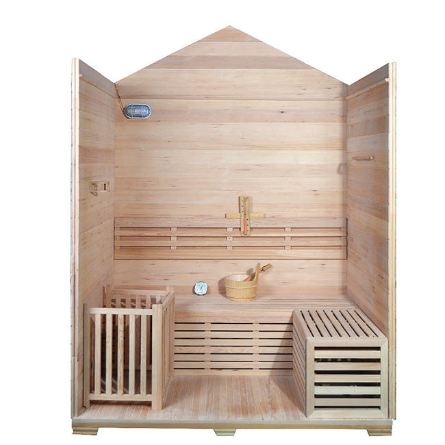 SAUNA EVOLUTION® 6 Person Modern Outdoor Sauna Cabin 02