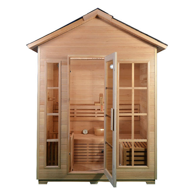 SAUNA EVOLUTION® 6 Person Modern Outdoor Sauna Cabin 02