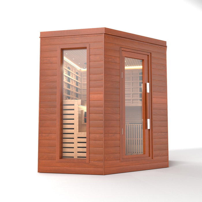 SAUNA EVOLUTION® Indoor Luxury Cabin Corner Sauna Luna - 1