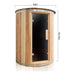 Thermora Barcelona Premium 78 - Inch 4 - Person Cedar Wood Outdoor Vertical Barrel Sauna With 6KW Heater, LED Lights And Stones (SAK74813) - Elite Recovery Wellness