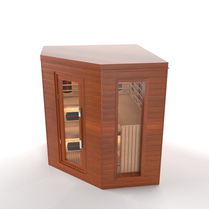 SAUNA EVOLUTION® Indoor Luxury Cabin Corner Sauna Luna - 1