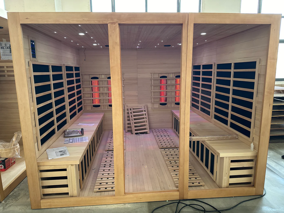 SAUNA EVOLUTION® Big Size Canadian Solid Wood Infrared and Steam Hybrid Dual System 06