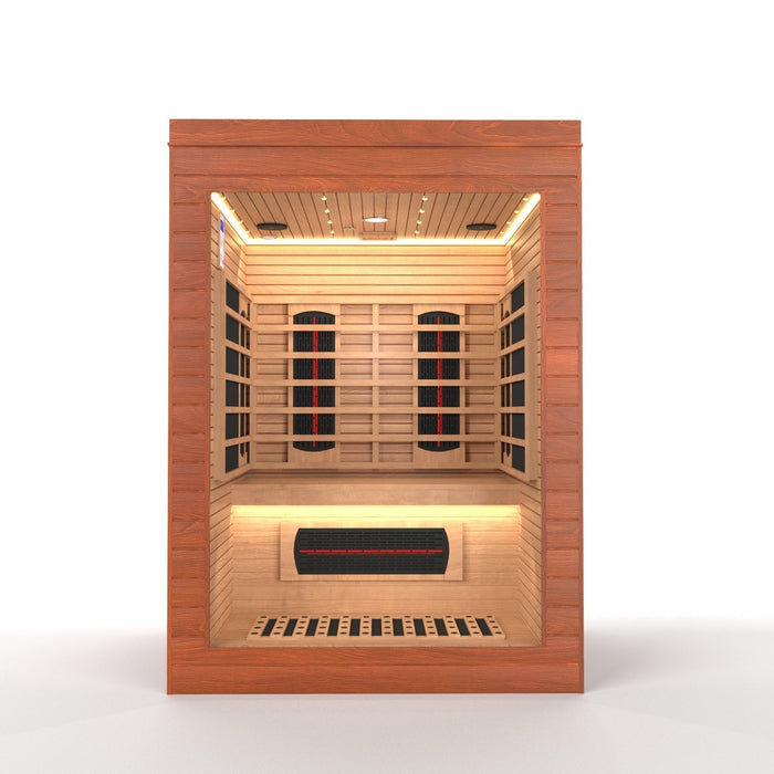 SAUNA EVOLUTION®  Indoor Full Spectrum Luxury Single-Layer Bench Cabin Sauna Luna - 2