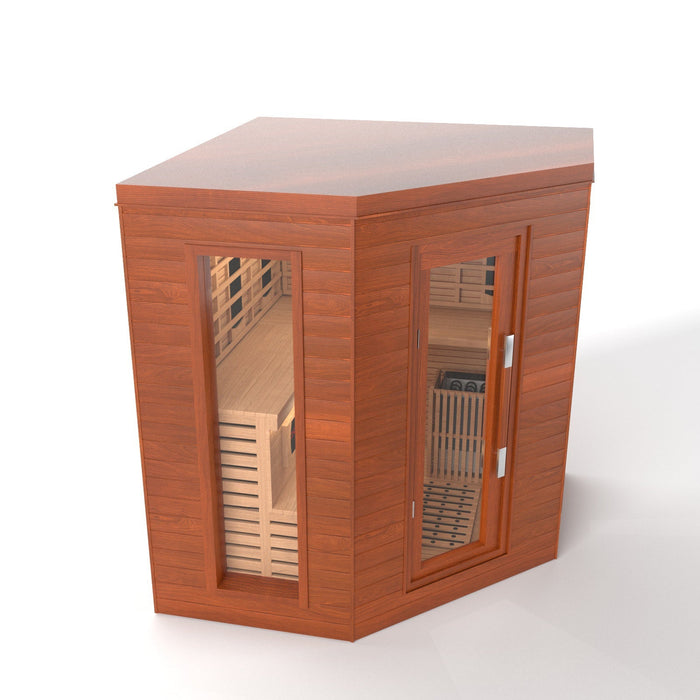 SAUNA EVOLUTION® Indoor Luxury Cabin Corner Sauna Luna - 1