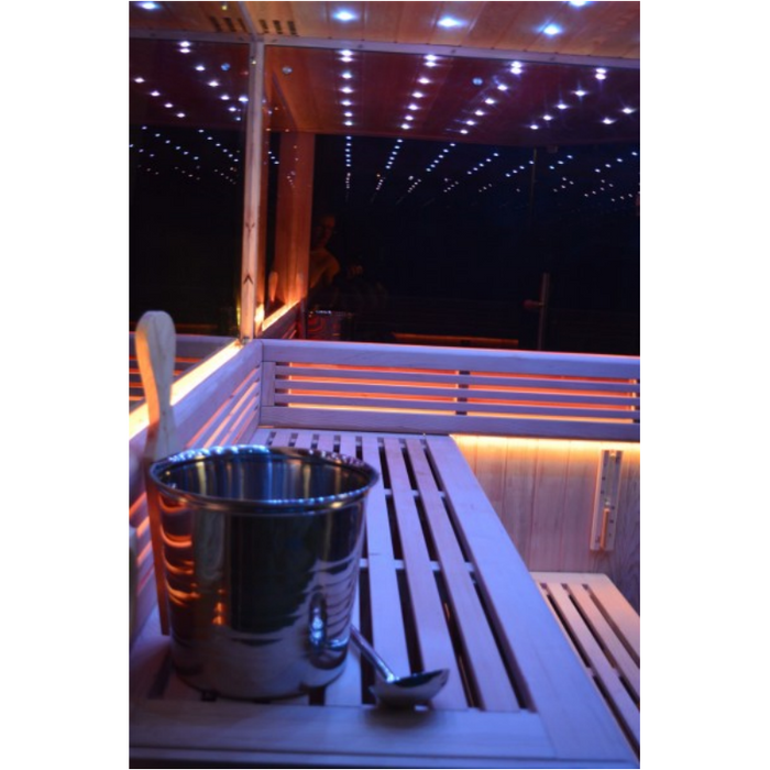 SAUNA EVOLUTION® Indoor New Exclusive Mirror Steam Sauna Glass 13