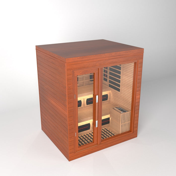 SAUNA EVOLUTION® Indoor Dual-System Luxury Cabin Sauna Luna - 4