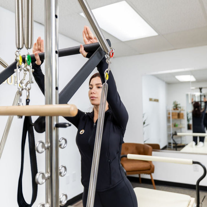 Nano Elite Half Trapeze - Adjustable Studio Pilates Reformer with Tower - RE09 - Elite Recovery Wellness