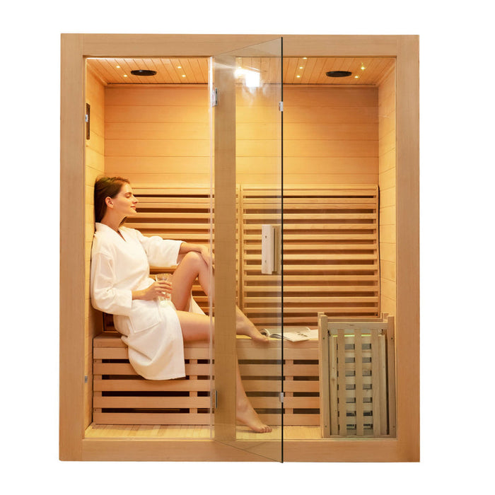 SAUNA EVOLUTION® Canadian Indoor Ozone Saunas and Steam Room for SPA Center Glass 08
