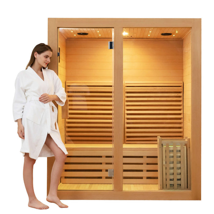 SAUNA EVOLUTION® Canadian Indoor Ozone Saunas and Steam Room for SPA Center Glass 08