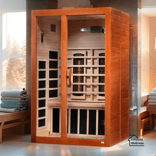 Dynamic Santiago 2 Person Indoor Full Spectrum Infrared Sauna – Hemlock, Bluetooth, Chromotherapy - Elite Recovery Wellness