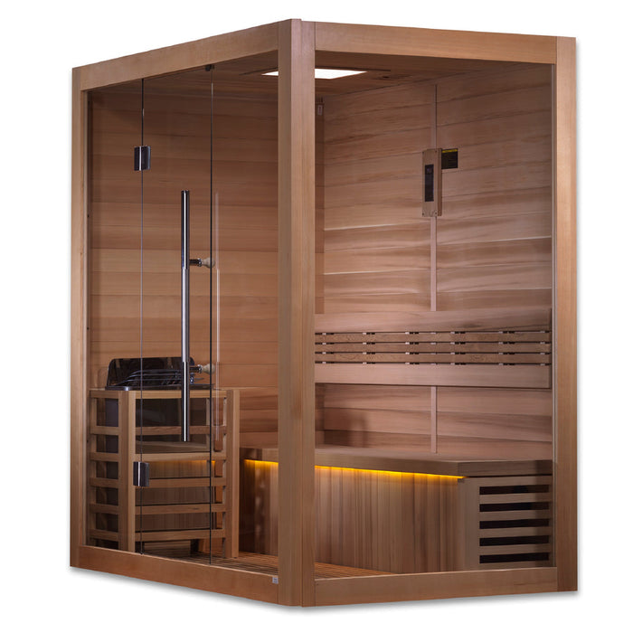 SAUNA EVOLUTION®  Indoor Modern Solid Wood Steam Sauna Glass 15