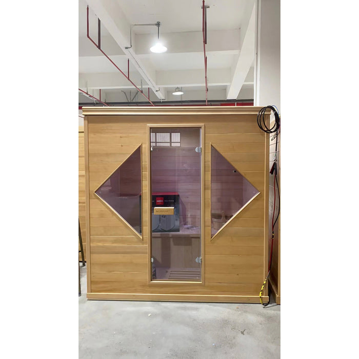 SAUNA EVOLUTION® Indoor Luxury Traditional Wood Spa Dry Sauna Room Glass 06