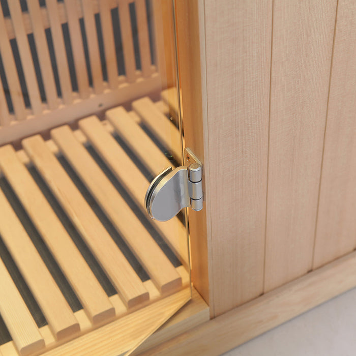 SAUNA EVOLUTION® Indoor Carbon Heaters Glass Door Sauna Room Far Infrared 09