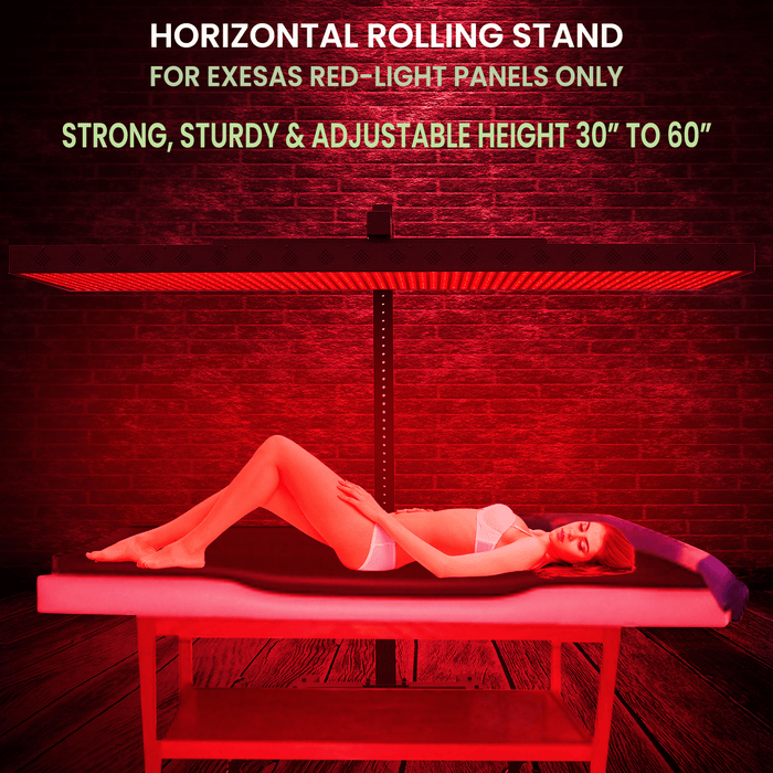 Horizontal Rolling Stand for EXESAS Red Light Therapy Panels, Compatible only with EXESAS Panels. (Stand Only, Panel Sold Separately) - Elite Recovery Wellness