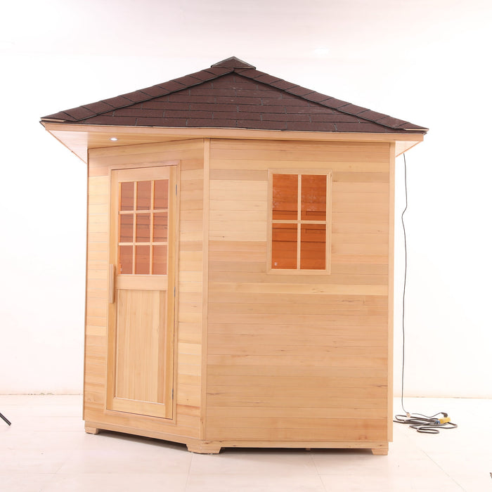 SAUNA EVOLUTION®  Outdoor Wood Steam Sauna（5-6 Person）Cabin 04