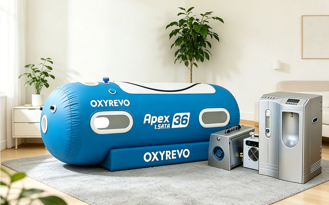 OxyRevo Apex36 Soft Hyperbaric Chamber 1.5 ATA | Wide 36-Inch