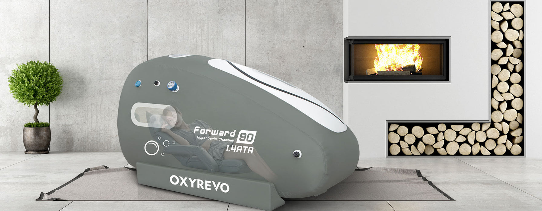 OxyRevo Forward90 Sitting Hyperbaric Chamber 1.4 ATA | Chair HBOT