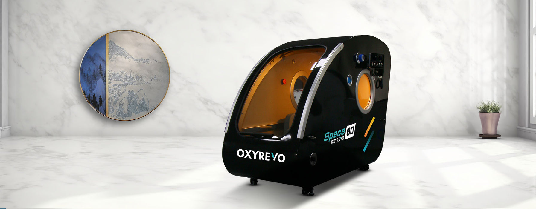 OxyRevo Space60 Hard Sitting Hyperbaric Chamber | Luxury Pod HBOT