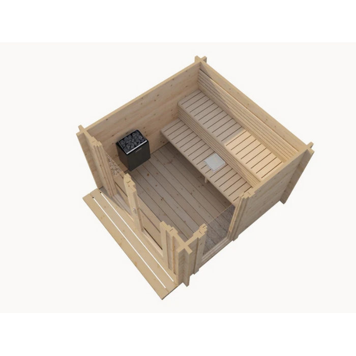 SAUNA EVOLUTION® Garden Series Outdoor Cabin Sauna Fits Up to 6 People Cabin 05