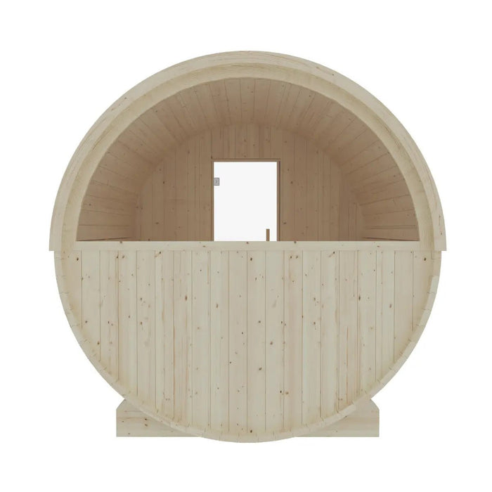 Turku Finnish Barrel Sauna with Terrace and WiFi Heater - Finnish Sauna Builders - Elite Recovery Wellness
