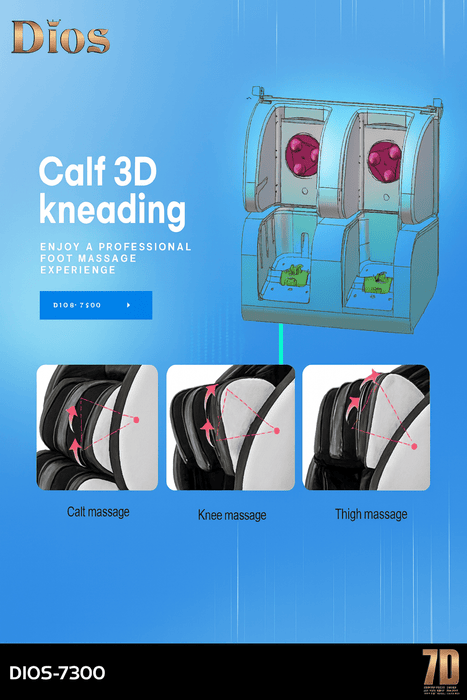 Kahuna Chair Dios 7300 Massage Chair 7D Dual-Core Air Roller SL-Track System