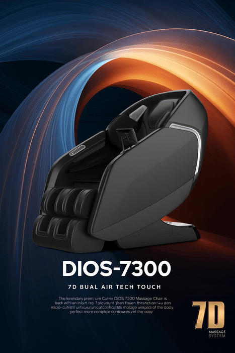 Kahuna Chair Dios 7300 Massage Chair 7D Dual-Core Air Roller SL-Track System
