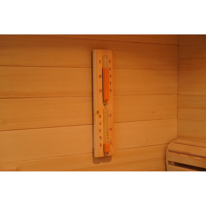 SAUNA EVOLUTION® 6 Person Indoor Double Bench Steam Sauna Glass 18