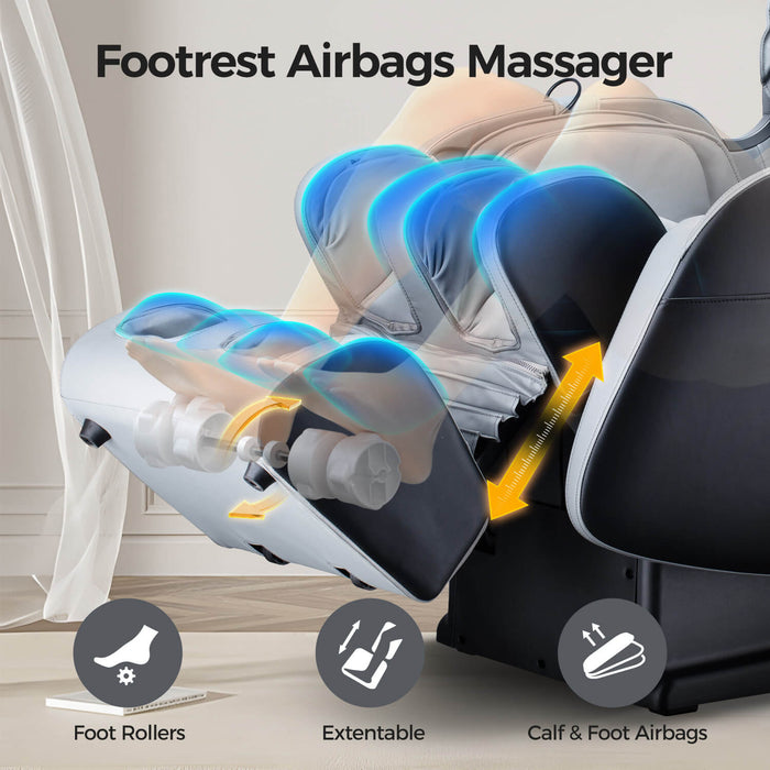 Bosscare Full Body 3D Zero Gravity Shiatsu Recline Massage Chair With Waist Heating (SAK37215) - Elite Recovery Wellness