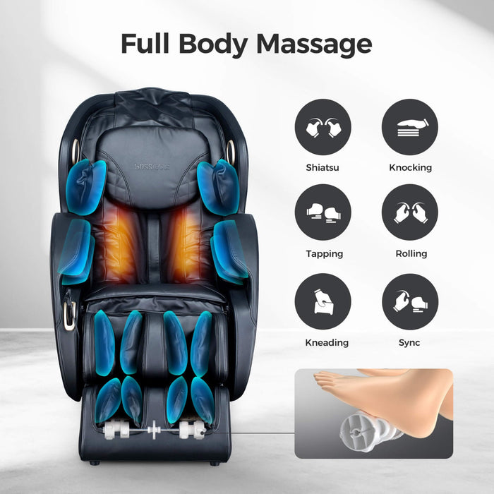 Bosscare Full Body 3D Zero Gravity Shiatsu Recliner Massage Chair With App (SAK32840) - Elite Recovery Wellness