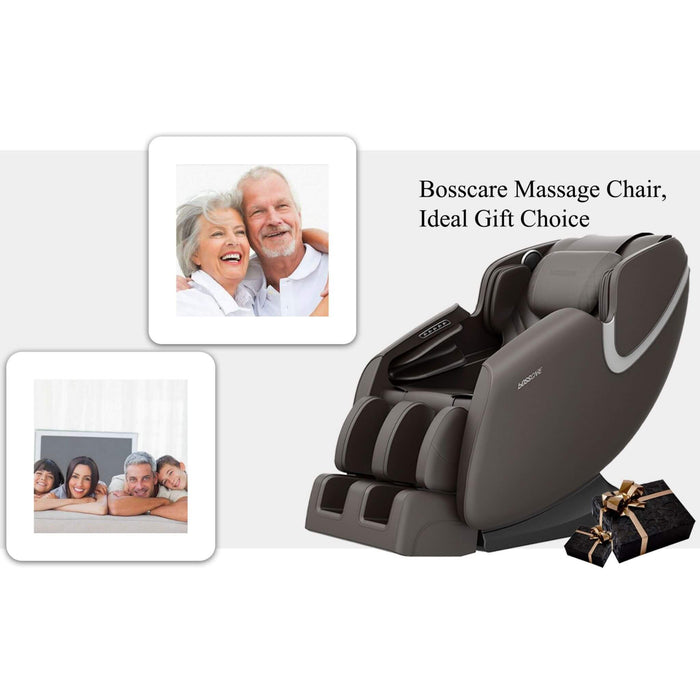 Bosscare Full - Body Zero - Gravity Leather Massage Chair With Zero Gravity And Bluetooth [GR8012] (SAK12074) - Elite Recovery Wellness