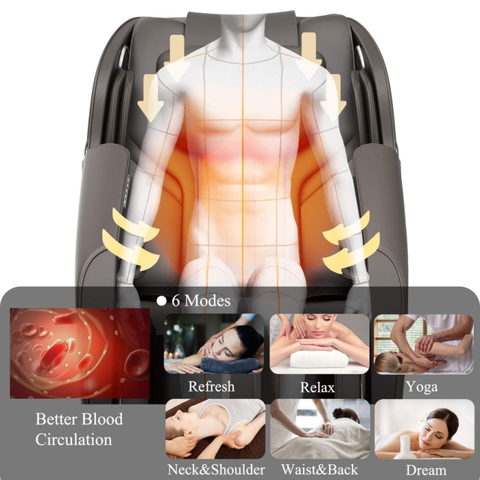 Bosscare Full - Body Zero - Gravity Leather Massage Chair With Zero Gravity And Bluetooth [GR8012] (SAK12074) - Elite Recovery Wellness