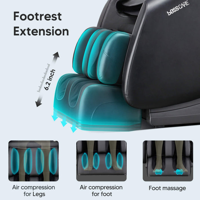 Bosscare Full Body Zero Gravity Shiatsu Recliner Massage Chair With AI Voice & App Control (SAK52960) - Elite Recovery Wellness
