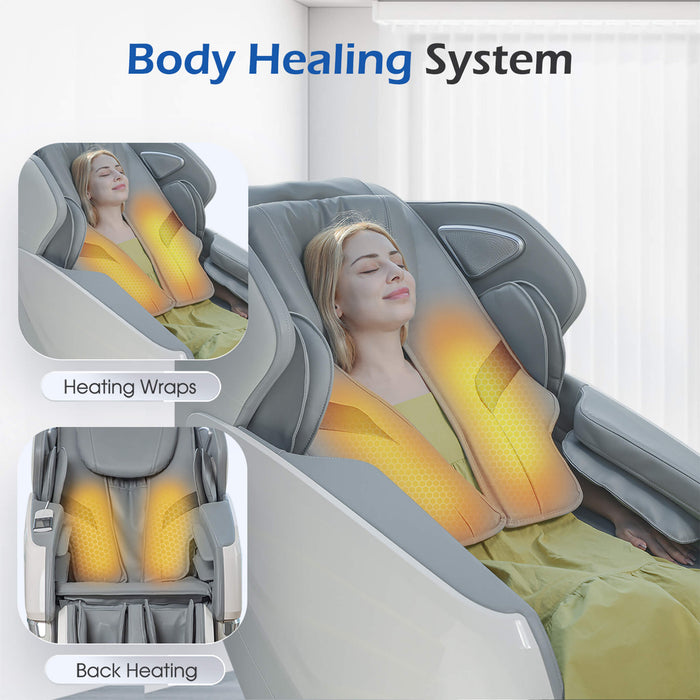 Bosscare Premium Full Body Zero Gravity Massage Chair With Ai Voice And App Control, Gray (SAK35970) - Elite Recovery Wellness