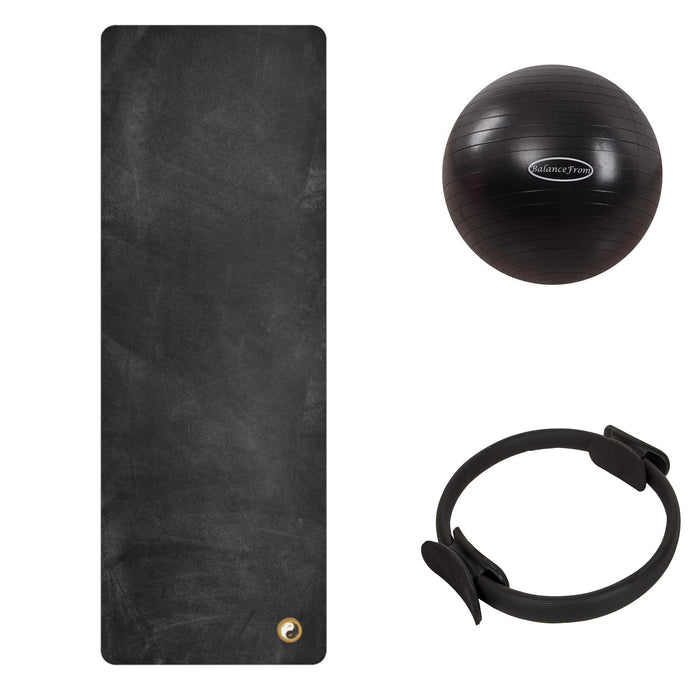 Pilates Accessories Bundle - Yoga Mat, Magic Ring and Pilates Ball - Elite Recovery Wellness
