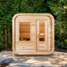 Dundalk Leisurecraft 4 - Person Canadian Timber Luna Cube Sauna With Sloped Roof And Front Window [CTC22LU] (SAK96475) - Elite Recovery Wellness